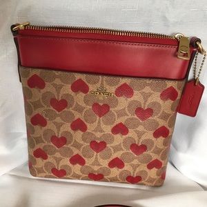 Coach Hearts Print Kitt Bag
